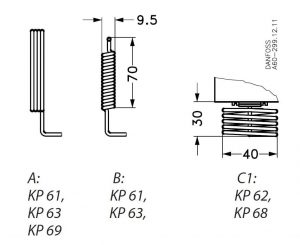 ابعاد غلاف ترموستات دانفوس Danfoss کد KP61 - پیشرو صنعت آزما