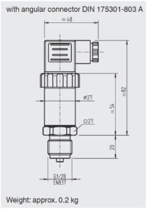 ابعاد پرشر ترنسمیتر (سنسور فشار) ویکا WIKA مدل S-10 - پیشرو صنعت ازما