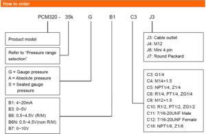 نحوه کد خوانی پرشر ترانسمیتر (سنسور فشار) جریانی دبلیو تی سنسور WT Sensor مدل PCM320 - پیشرو صنعت آزما